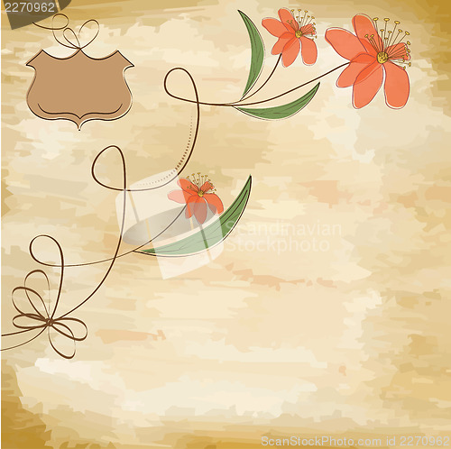 Image of seamless pattern background with flowers