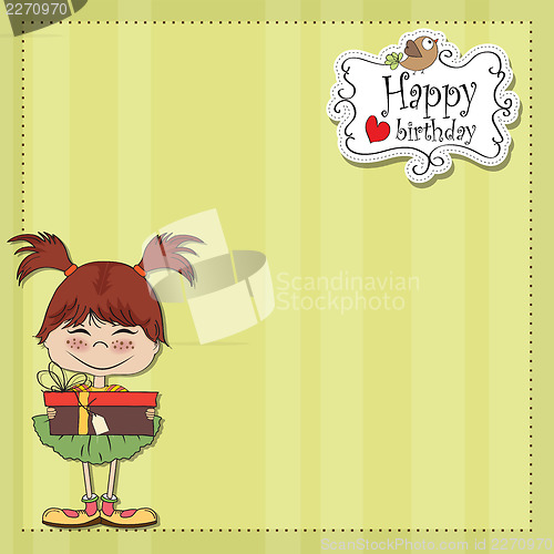 Image of young girl with gift