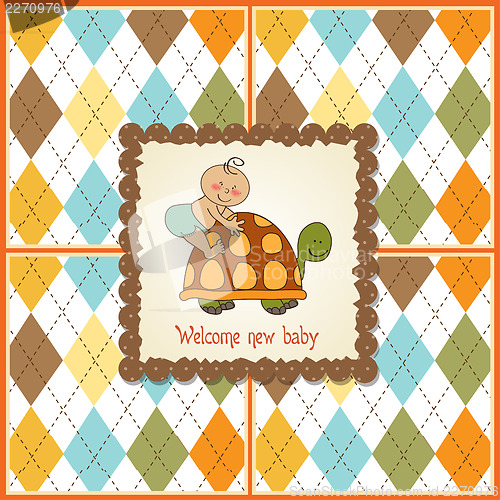 Image of funny baby boy announcement card