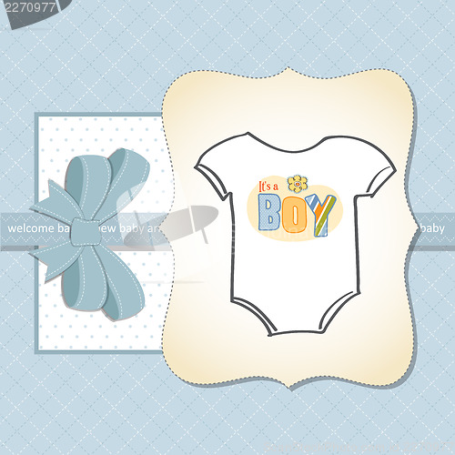 Image of baby boy announcement card