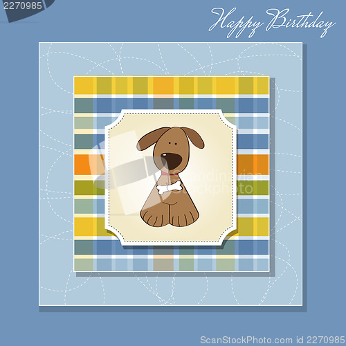 Image of birthday card with dog