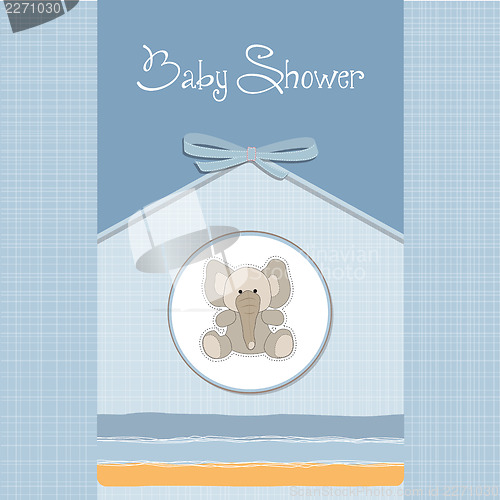 Image of romantic baby announcement card