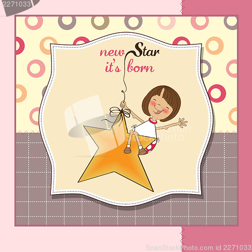 Image of new star it's born.welcome baby card