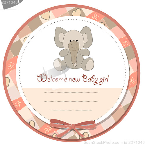 Image of romantic baby announcement card