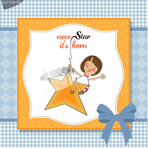 Image of new star it's born.welcome baby card