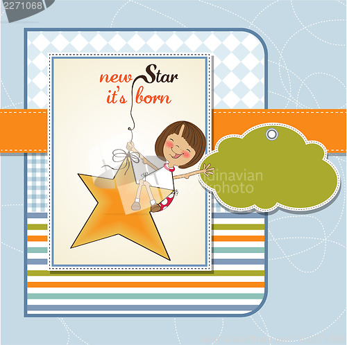 Image of new star it's born.welcome baby card