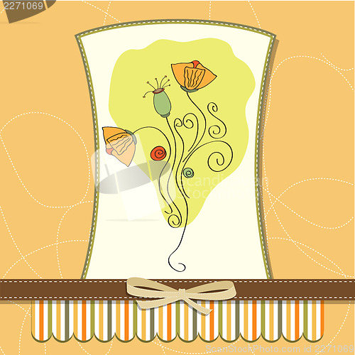 Image of thank you greeting card with flower