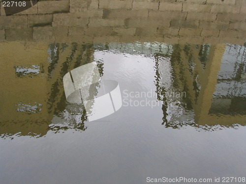 Image of Building reflected in water