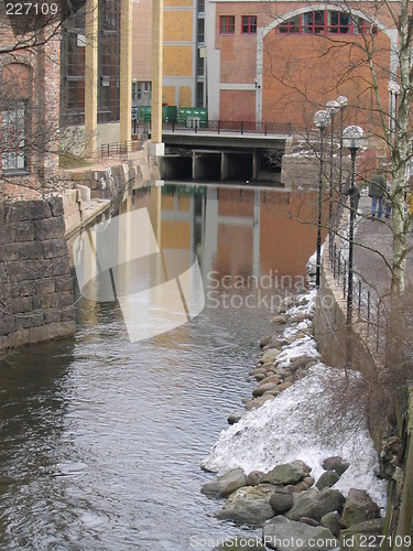 Image of Flowing river with reflections