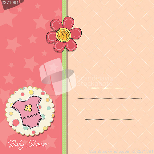 Image of new baby girl announcement card