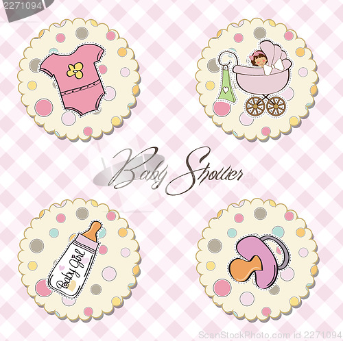 Image of cartoon baby girl items collection