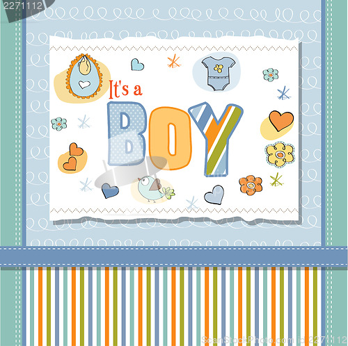 Image of baby boy shower card