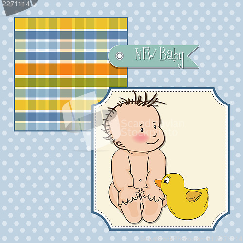 Image of baby boy shower card