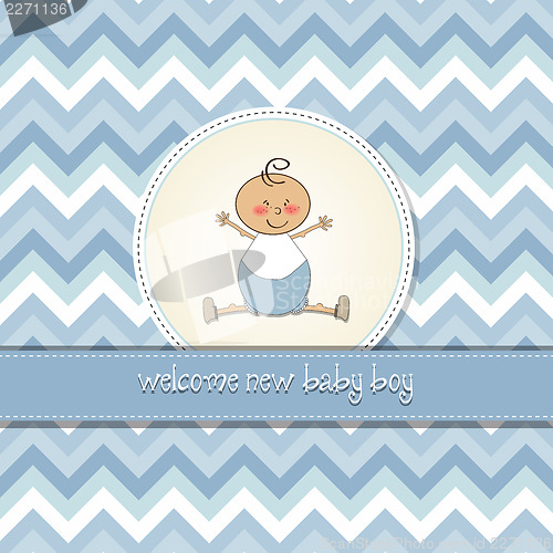 Image of delicate baby boy shower card