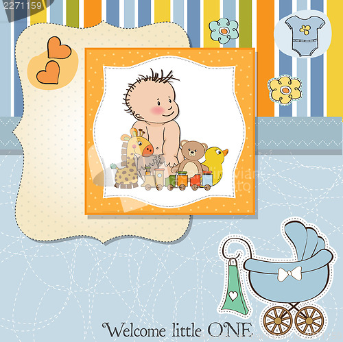 Image of baby boy shower card