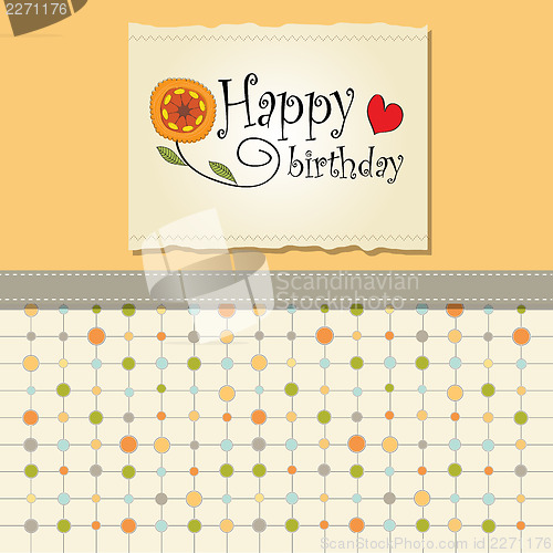 Image of birthday greeting card template