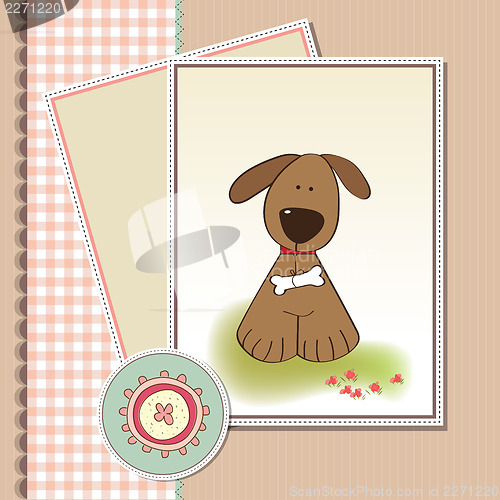 Image of romantic baby shower card with dog