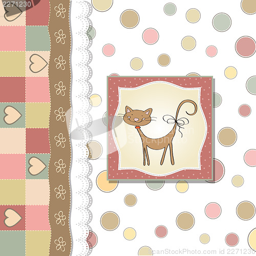 Image of birthday card with funny cat