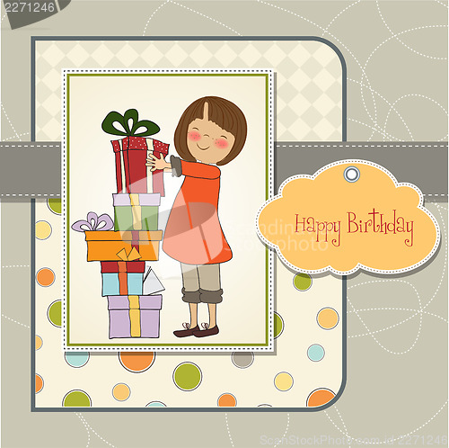 Image of young girl with gift