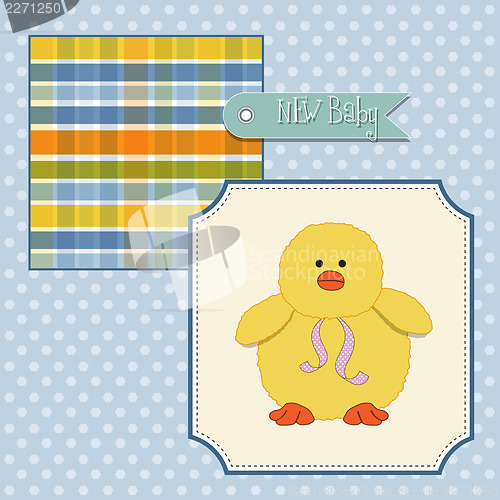 Image of new baby card with little duck