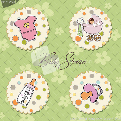 Image of cartoon baby girl items collection