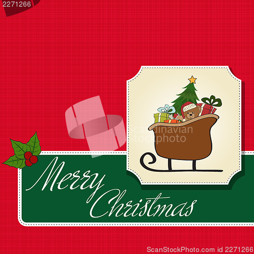 Image of Christmas sleigh with gifts