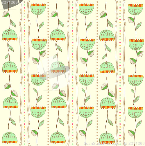 Image of seamless pattern background with flowers