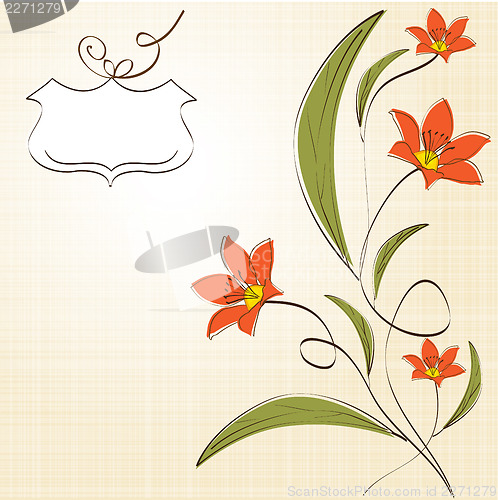 Image of seamless pattern background with flowers