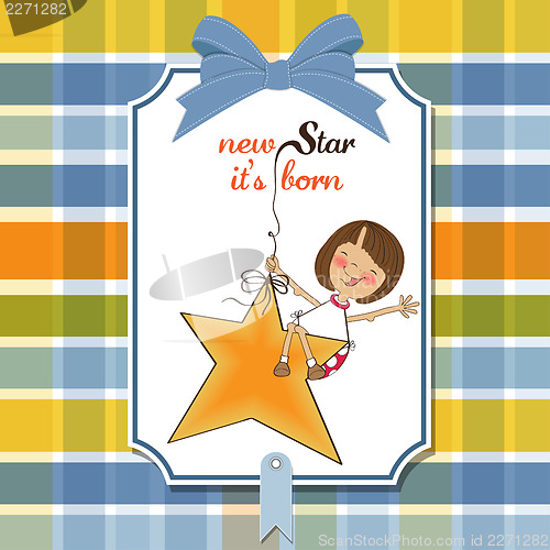 Image of new star it's born.welcome baby card