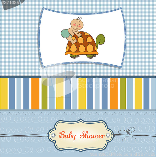 Image of funny baby boy announcement card