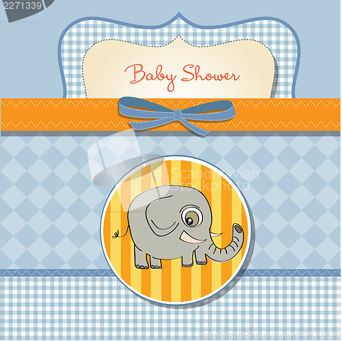 Image of romantic baby announcement card