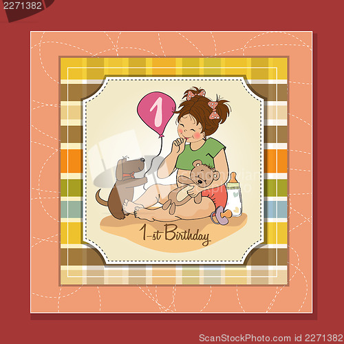 Image of little girl with at her first birthday
