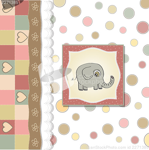 Image of romantic baby announcement card