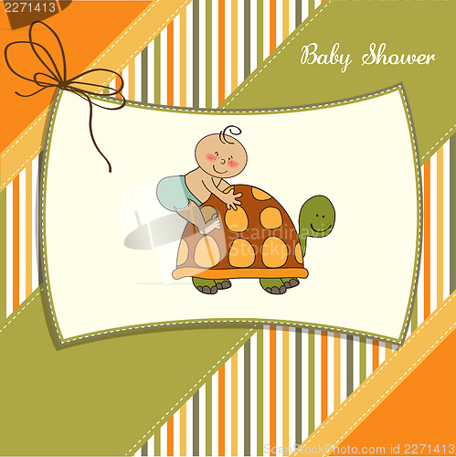 Image of funny baby boy announcement card