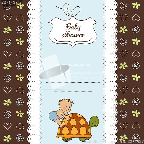 Image of funny baby boy announcement card