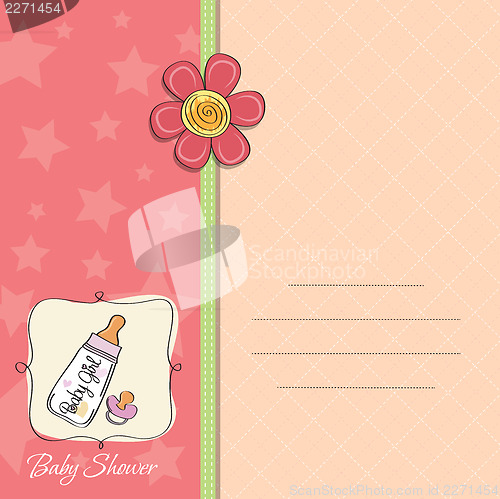 Image of new baby girl announcement card