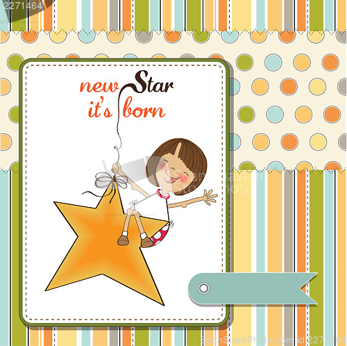 Image of new star it's born.welcome baby card