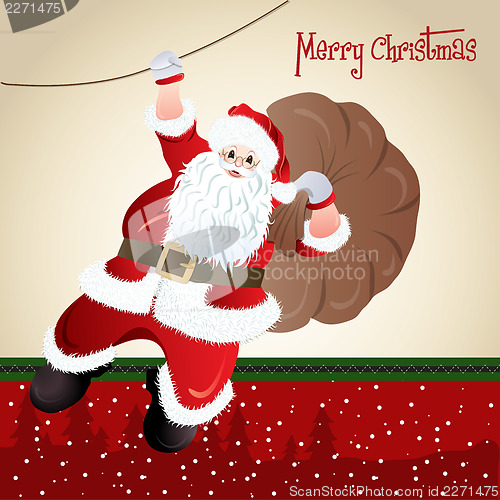 Image of Santa Claus, greeting card design