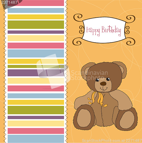 Image of birthday card with teddy