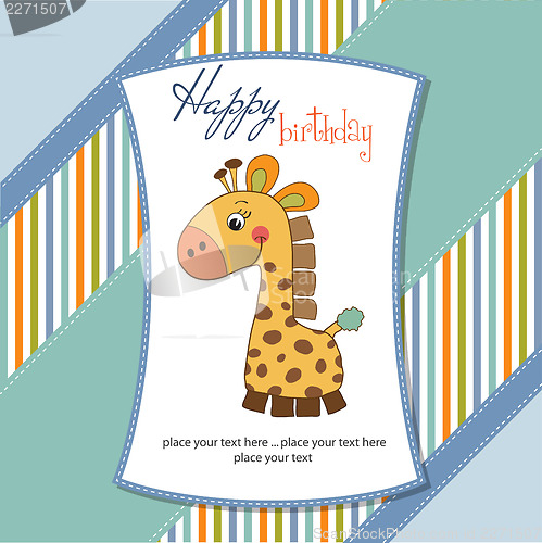 Image of birthday card with giraffe