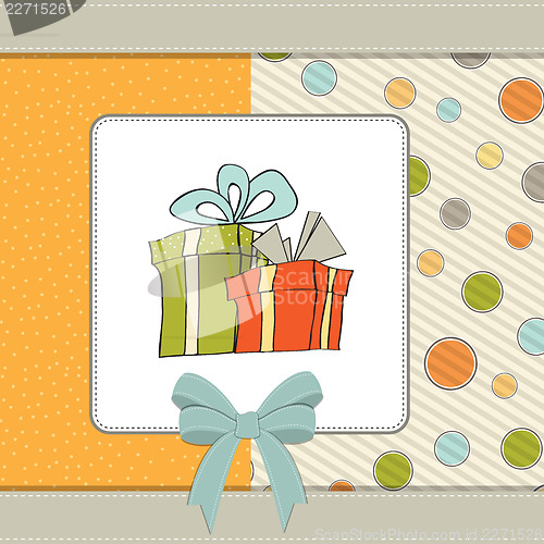 Image of birthday card with gift box