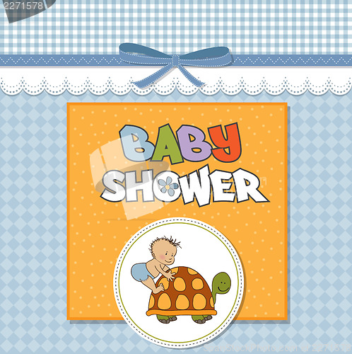 Image of funny baby boy announcement card
