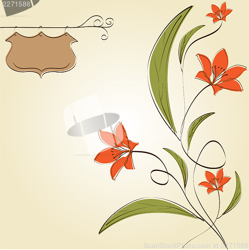 Image of romantic flowers background