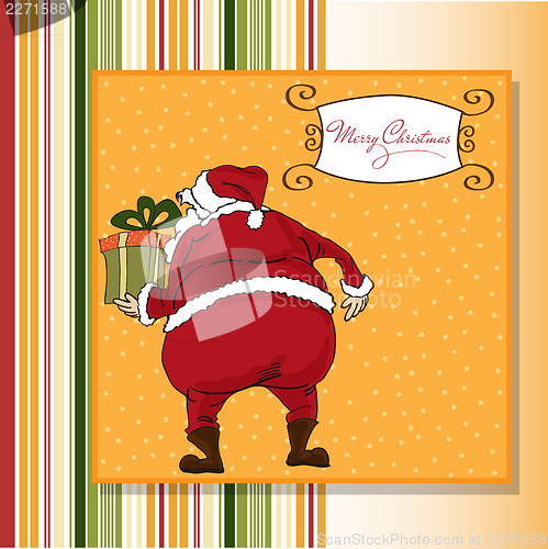 Image of Christmas greeting card with Santa