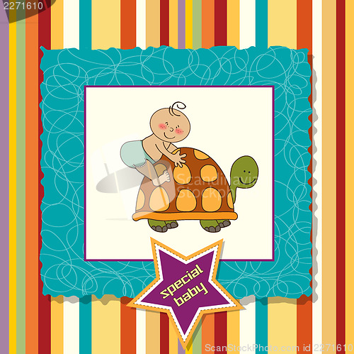 Image of funny baby boy announcement card