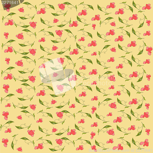 Image of vintage vector floral background