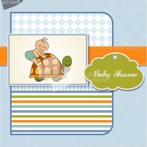 Image of funny baby boy announcement card