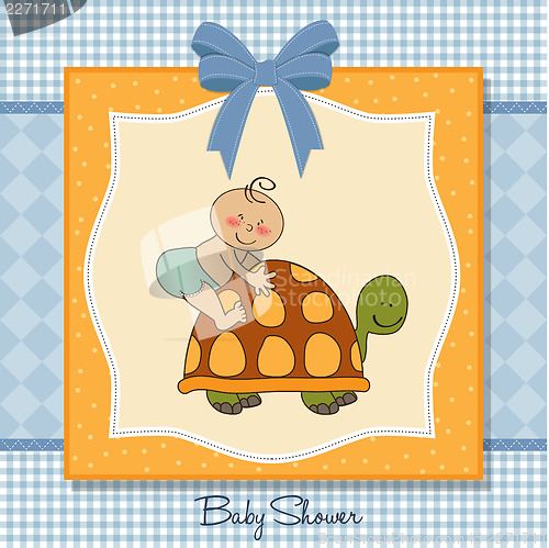 Image of funny baby boy announcement card
