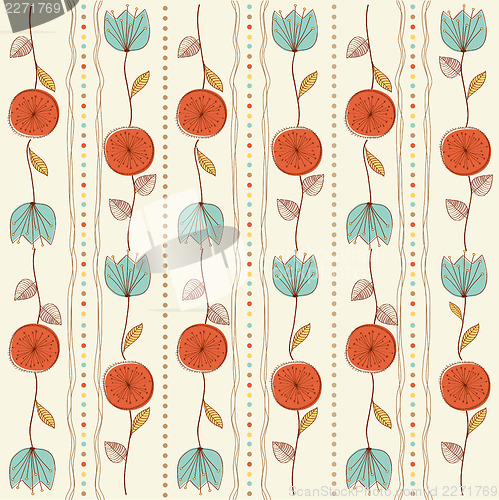 Image of seamless pattern background with flowers