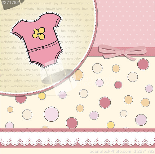 Image of new baby girl announcement card